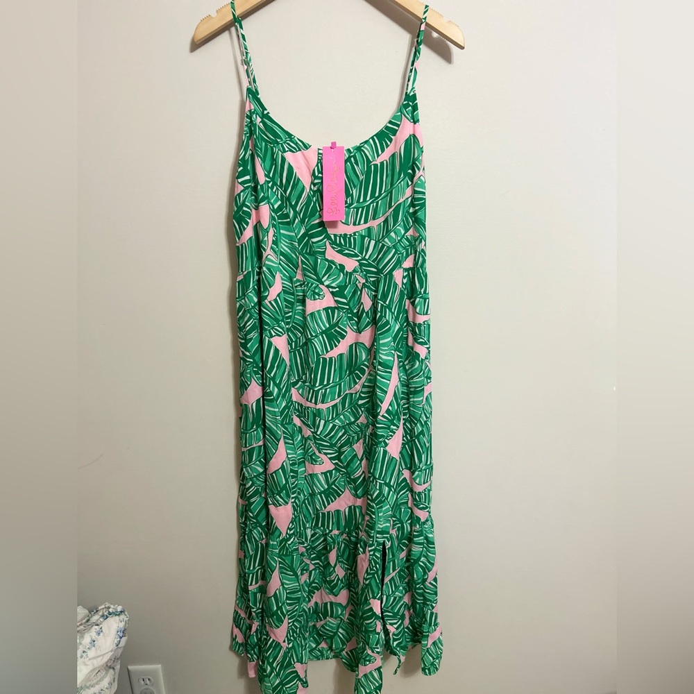 ⭐️Lilly Pulitzer Teresa Maxi Dress in Conch Shell Pink/Let’s Go Bananas⭐️ as is - Picture 8 of 11